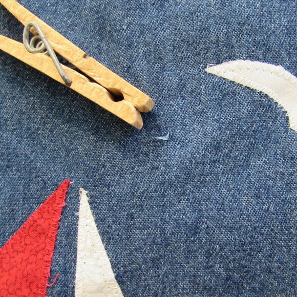 Haiks Vintage Jumper Dress XL Sailor Collar Boat Anchor Buttons Nautical Coastal - Picture 15 of 16